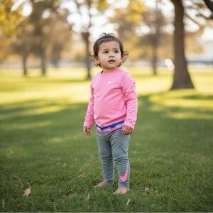 Nike Dri-FIT 2-Piece Set - Size 4T - Coral & Gray